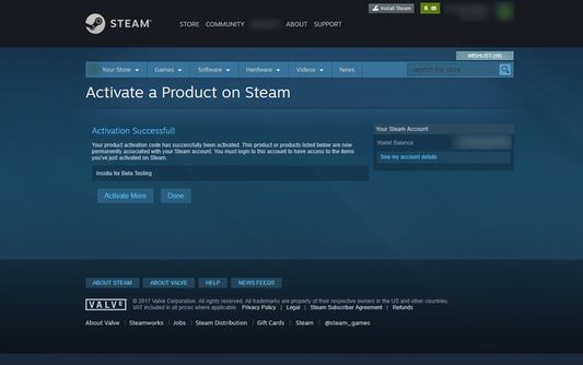 activate product on steam website
